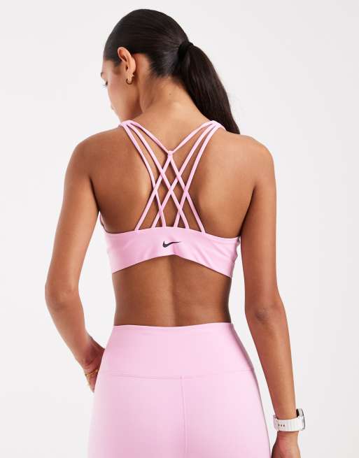 Nike Training Pro Dri-FIT sports bra in pink, 4 of 4