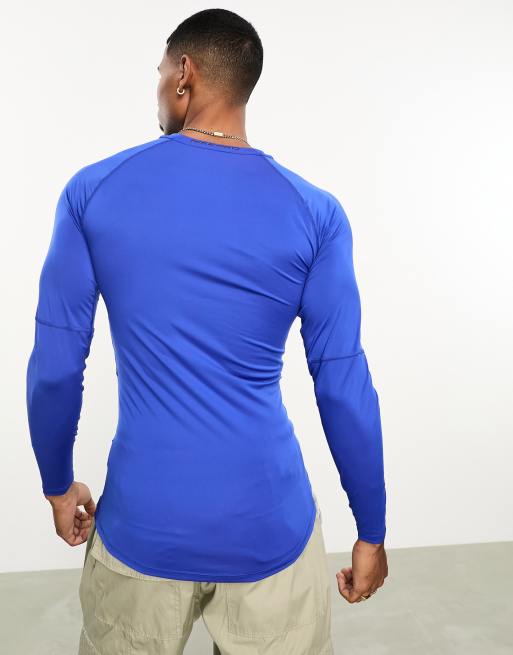 Nike Training - Pro - Dri-FIT - Strak T-shirt met lange mouwen in koningsblauw, 2 van 4