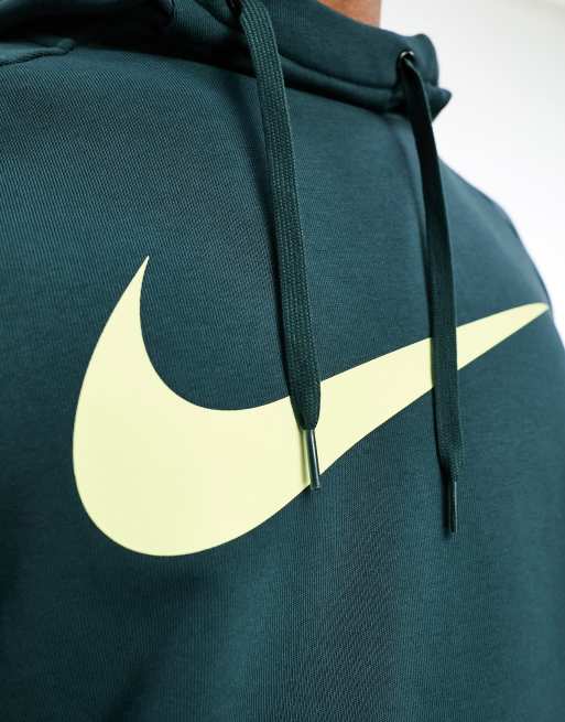 Nike Training Pro Dri-FIT Swoosh hoodie in deep dark green , 3 of 4