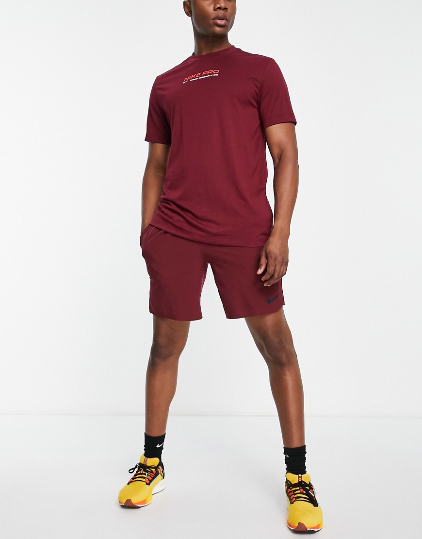 Pro Dri-FIT - T-shirt rosso scuro con logo - Nike Training T-shirt donna  - immagine2