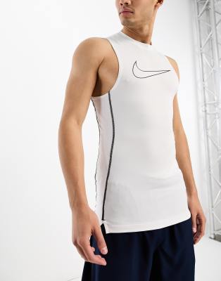 Nike Training Pro Dri-Fit tank in white - ASOS Price Checker