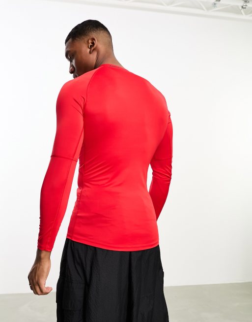 Nike Pro Hypercool Rib Tight Red