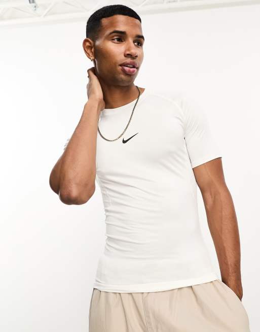 Nike Training Pro Dri-FIT tight t-shirt in white | ASOS