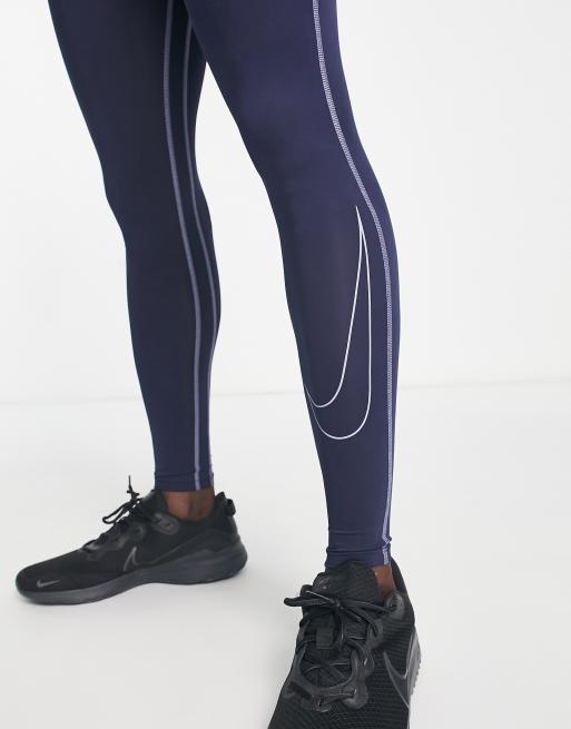 NIKE Unisex Nike Pro Tights Navy Trousers, Navy, XS UK : MainApps:  : Fashion