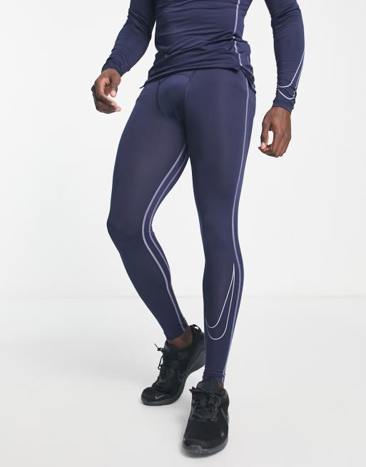 NIKE Unisex Nike Pro Tights Navy Trousers, Navy, XS UK : MainApps