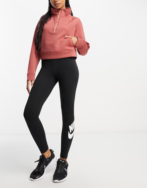 Nike Training – Pro Femme – Dri-FIT – Rosa topp med halv dragkedja, 4 av 4