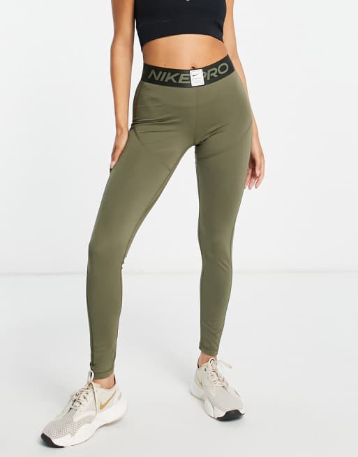 khaki green nike leggings