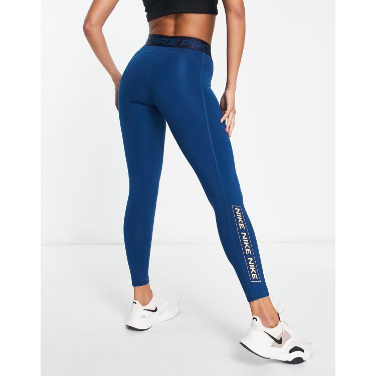 Nike Training – Pro GRX Dri-FIT – Leggings in Petrolblau mit