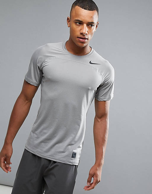 Nike Training Pro HyperCool T-Shirt In Grey 828178-003 | ASOS