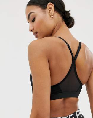 nike training indy light bra in black