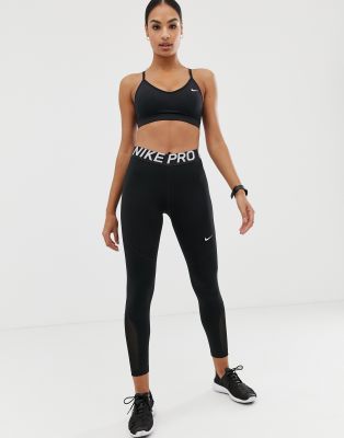 nike training pro indy bra in black