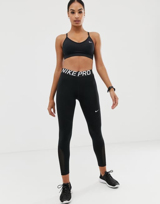 Nike Training Pro – Indy – Svart sportbehå med lätt stöd, 4 av 4
