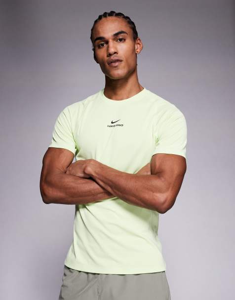 Nike Training Pro - Limegrøn tætsiddende T-shirt - view 1
