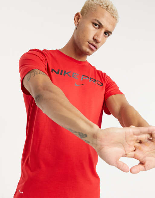 Red nike hot sale pro shirt