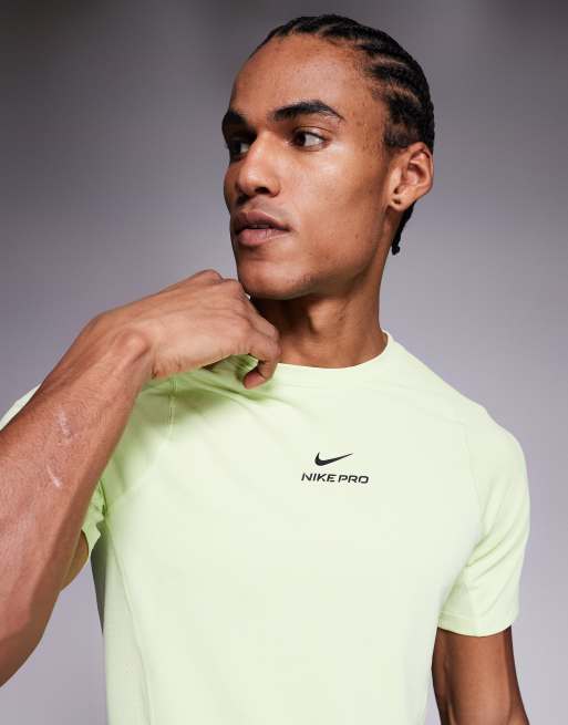 Nike Training Pro muscle fit top in lime green, 5 of 5