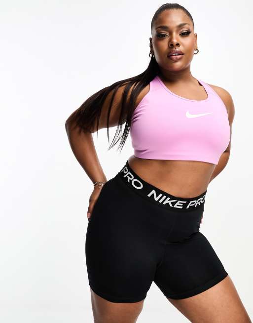 Nike Pro Women's Mid Rise Plus Size 3X Crop Leggings Black White