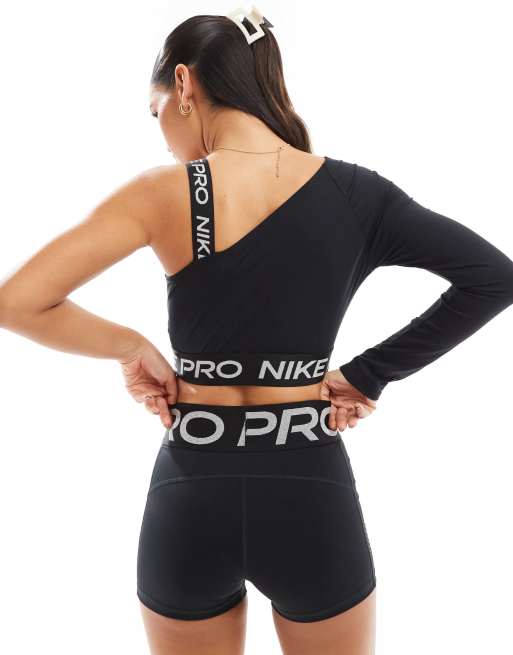 Nike Training Pro reflective cropped top in black