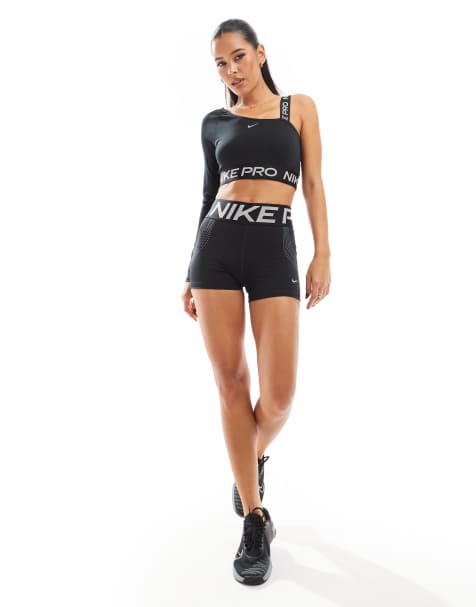 Nike Training Pro reflective high-waisted 3 inch legging shorts in black - view 1