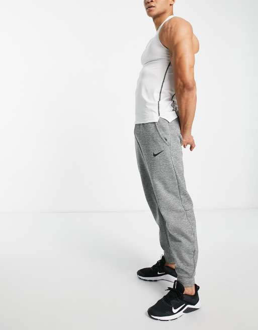 Nike Training Pro swoosh outline graphic slim compression tank in white
