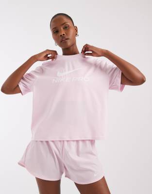 Pro - T-shirt coupe carrée - Rose pastel S