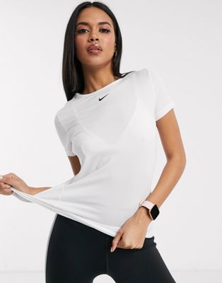 Nike Training Pro t-shirt in white mesh | ASOS