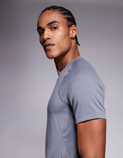 Nike Training - Pro - T-shirt moulant en tissu Dri-FIT - Gris, 4 de 5