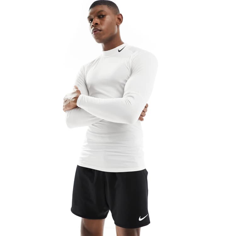 Nike compression mock long sleeve top store