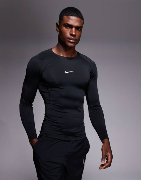 Nike - Training Pro - Top moulant à manches longues en tissu Dri-FIT - Noir - view 1