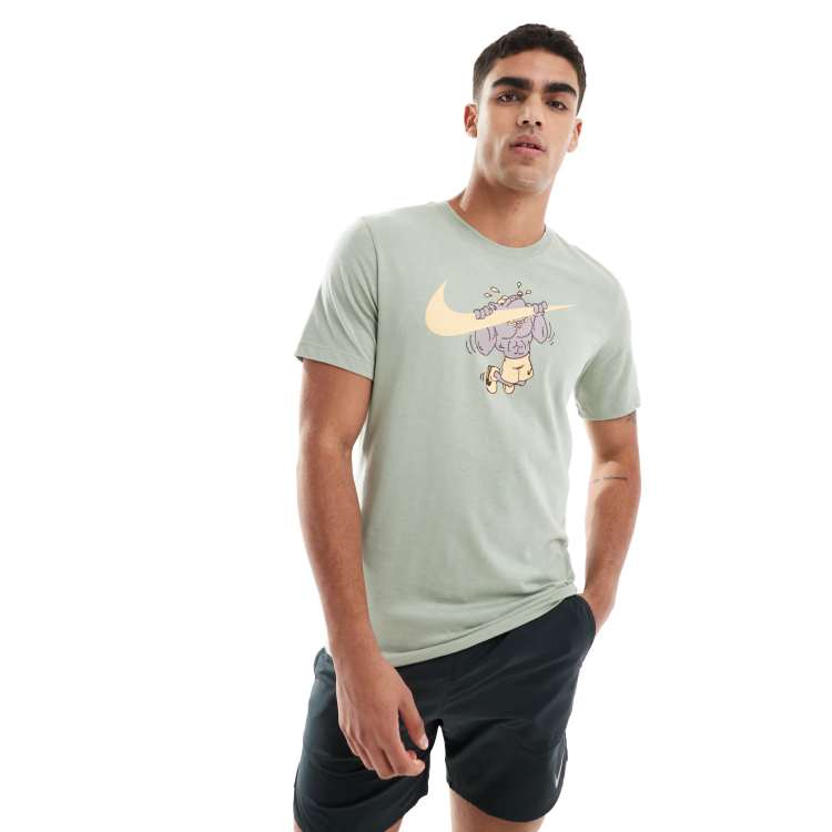 NIKE Tee SHORT PANTS SETUP【L】 Nike Boy 2 Piece T-Shirt & Shorts Set ~ White, Dark Olive