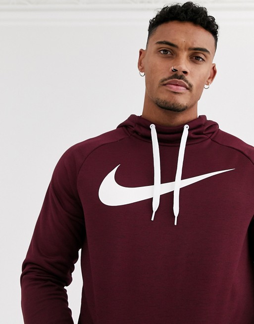 Nike Training pullover hoodie in burgundy