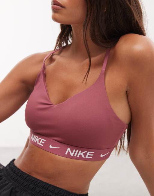 Nike Training reggiseno sportivo Indy a sostegno leggero rosa, 4 di 4