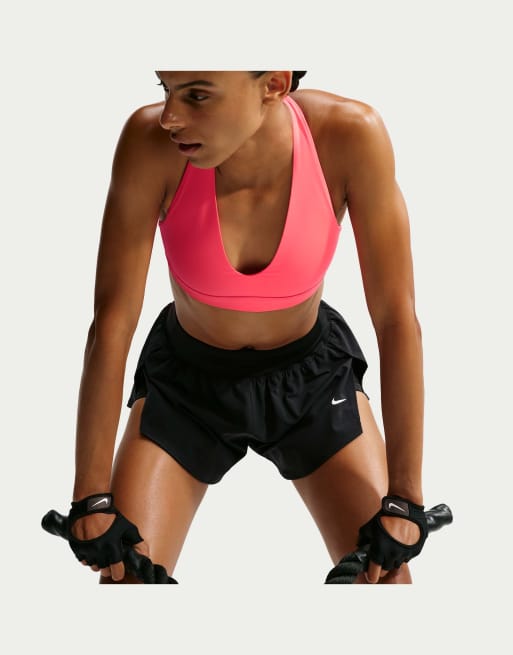 Nike Training reggiseno sportivo Indy con spalline e supporto leggero, rosso, 3 di 4