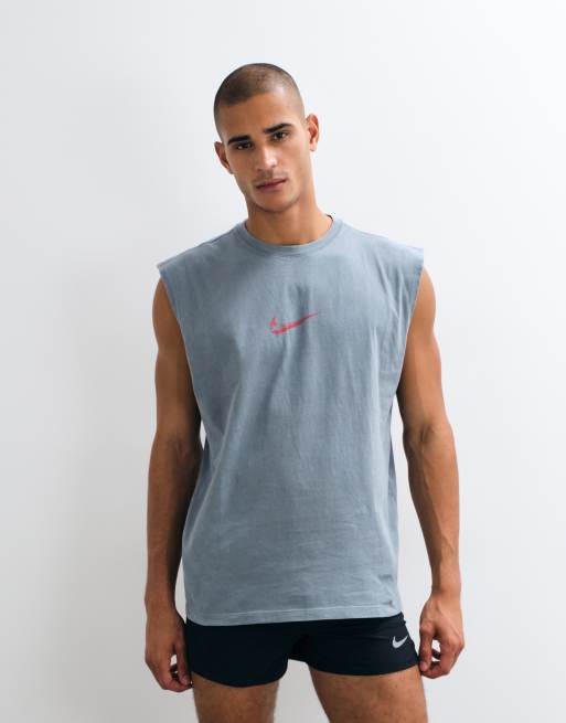 Nike Training relaxed tank top in gray, 5 of 5