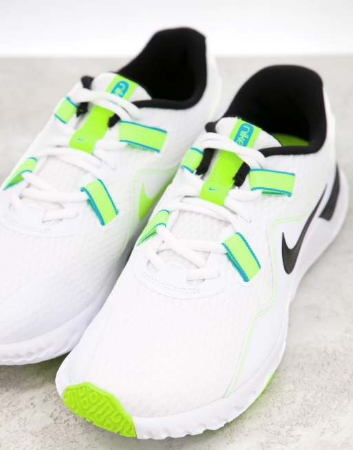 Nike Renew 2 sneakers in white and green ASOS