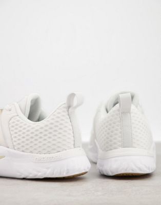 nike training renew sneakers in white