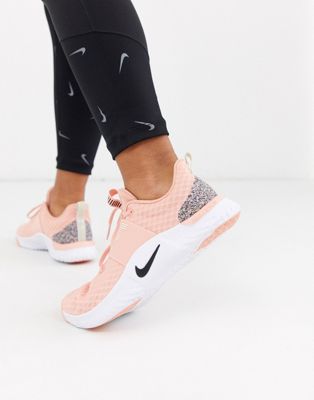 Nike Training - Renew TR 9 - Sneakers met glitter paneel-Roze
