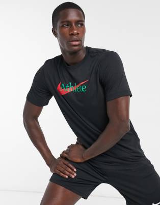 nike athlete shirt schwarz