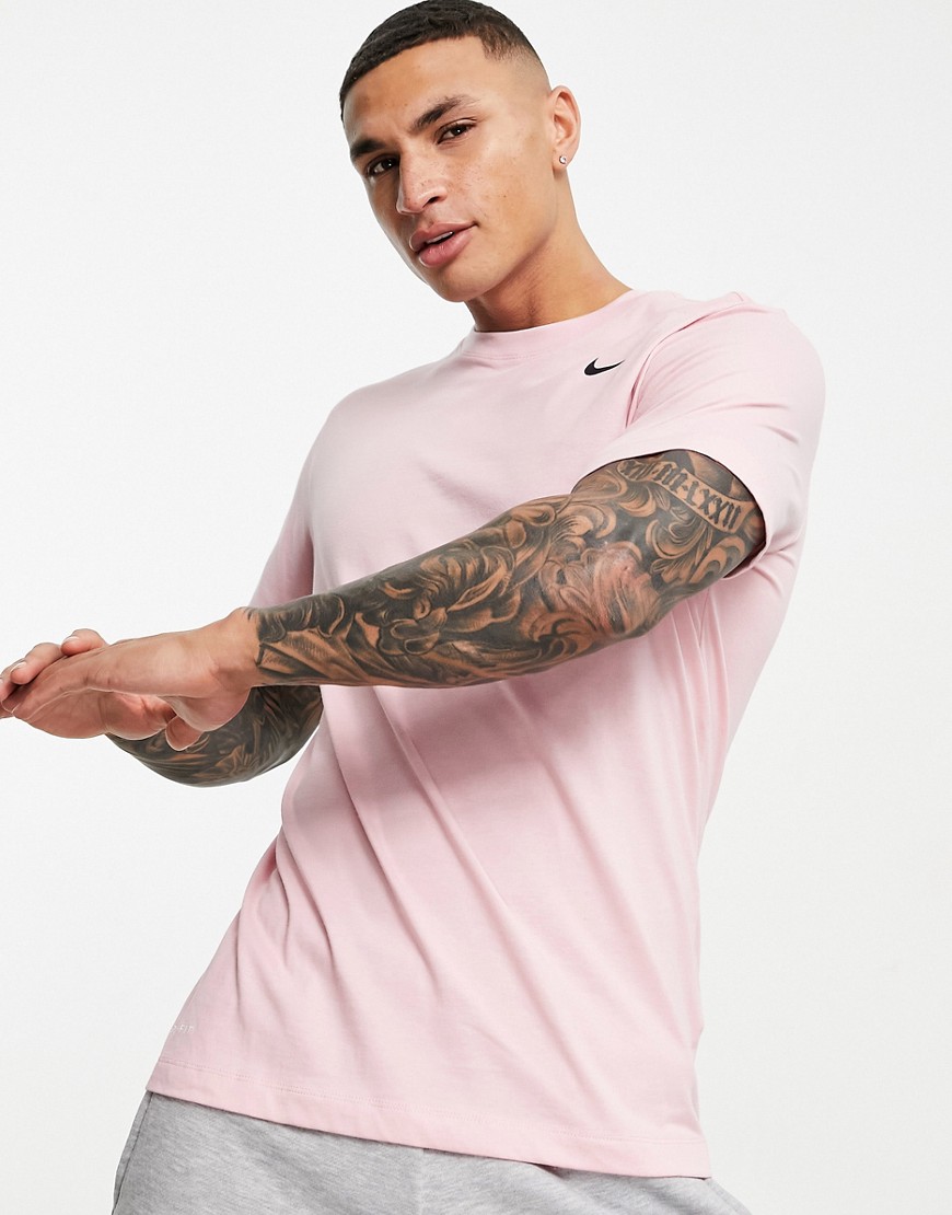 Nike Training small swoosh t-shirt in pink