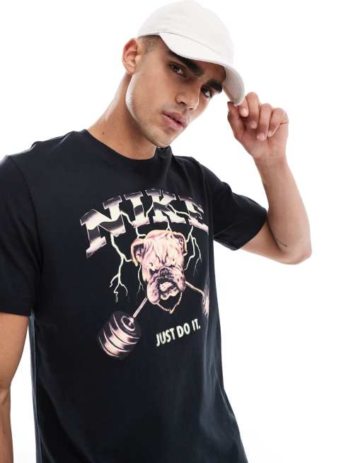 Nike Training - Sort T-shirt med 'Bulldog'-print