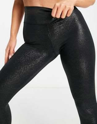nike training leggings in black sparkle print