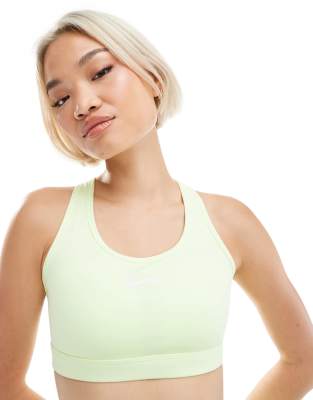 Nike Training - Sport-BH in Limettengrün mit mittlerer Stützfunktion und Swoosh-Logo