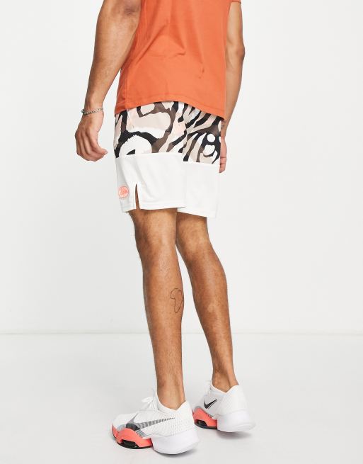 Nike Training Sport Clash animal print shorts in off white ASOS