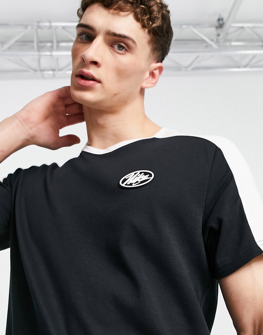 Sport Clash - T-shirt cut and sew bianca e nera-Nero - Nike Training T-shirt donna  - immagine2