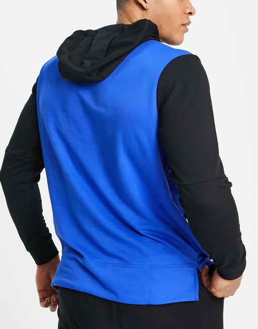 nike therma fit hoodie blue