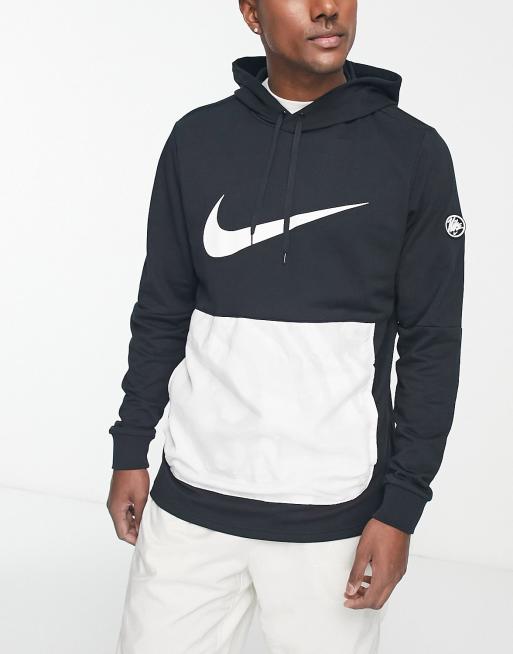 Nike Training Sport Clash Therma FIT hoodie in black and white ASOS