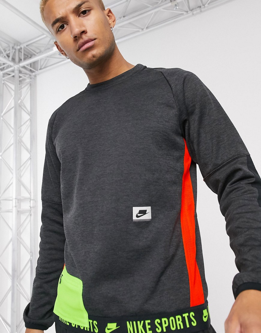 Nike Training - Sport Pack - Sort thermal-sweatshirt med rund hals