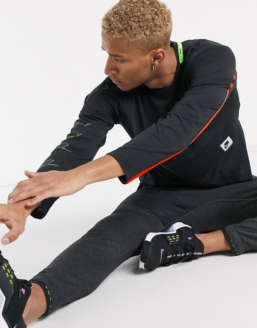 Nike Training - Sport pack - T-shirt met lange mouwen in zwart