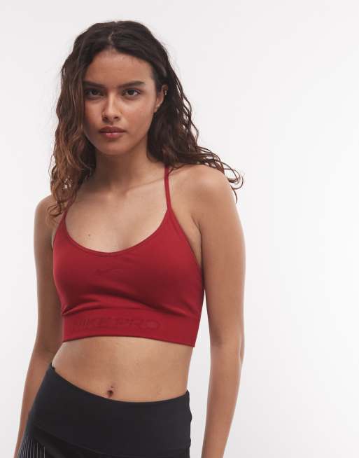 Nike Training Sports Bra in red, 3 of 4