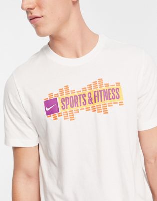 Nike Training Sports & Fitness print t-shirt in white