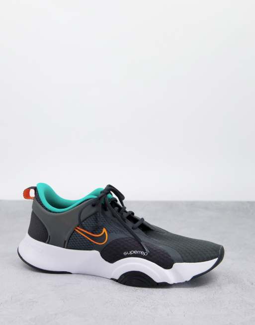 nike training air zoom superrep 2 trainers in grey